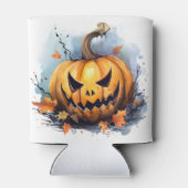 Watercolor Herfst Jack-o-lantern Blikjeskoeler (Achterkant)