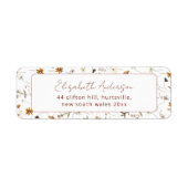 Watercolor Herfst Wilde Bloemen Bruidsdouche Etiket (Voorkant)