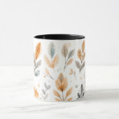 Watercolor Herfstbladeren-Minimal Boho Botanische Mok (Midden)