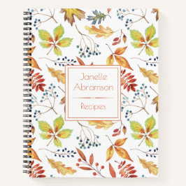 Watercolor Herfstbladeren Recepten Notitieboek |