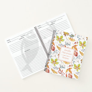 Watercolor Herfstbladeren Recepten Notitieboek