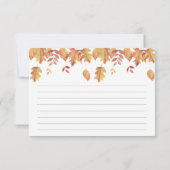 Watercolor herfstbladeren - receptkaart (Achterkant)