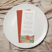 Watercolor Herfstbomen Thanksgiving Diner Menu