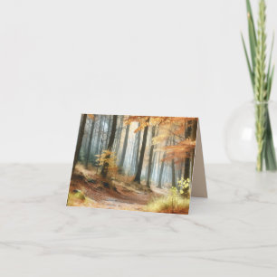 Watercolor Herfstbos: Levendige Herfst Kunst Bedankkaart