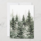 Watercolor Herten Bos Kerstkaart (Achterkant)