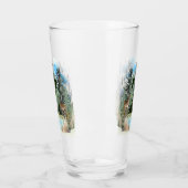 Watercolor Herten Gepersonaliseerde Monogram Lette Glas (Links)