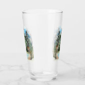 Watercolor Herten Gepersonaliseerde Monogram Lette Glas (Rechts)