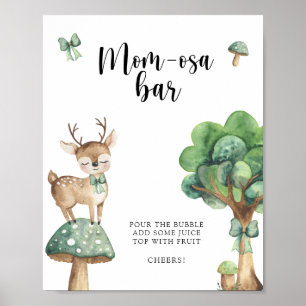 Watercolor Herten - Mom-osa bar Poster