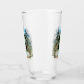 Watercolor Herten Persoonlijk Monogram Letter G Glas (Links)