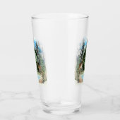 Watercolor Herten Persoonlijk Monogram Letter G Glas (Rechts)