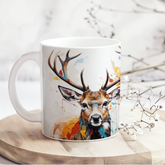 Watercolor Hertenjager Koffiemok