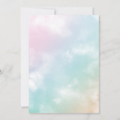 Watercolor het is jongen Blauw Boho Nursery Baby S Kaart (Achterkant)