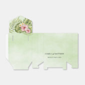 Watercolor Hibiscus Bedankdoosjes (Uitgevouwen)