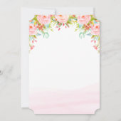 Watercolor Hoed Bloem Derby Shower Uitnodiging (Achterkant)