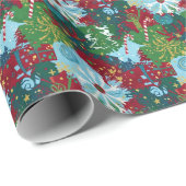 Watercolor Holiday Silhouettes Wrapping Paper Cadeaupapier (Rol Hoek)