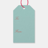 Watercolor Holly Cadeaulabel (Achterkant)