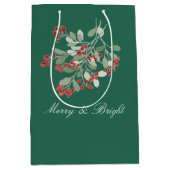 Watercolor Holly  Medium Cadeauzakje (Voorkant)