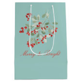 Watercolor Holly  Medium Cadeauzakje (Achterkant)