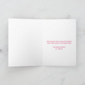 Watercolor Holly Wreath Merry Christmas Customized Feestdagen Kaart (Binnen)