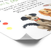 Watercolor HOND Tijdscapsule 1e verjaardag Poster (Hoek)