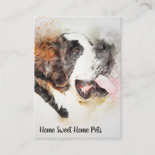 Watercolor Hond Visitekaartje (Voorkant)
