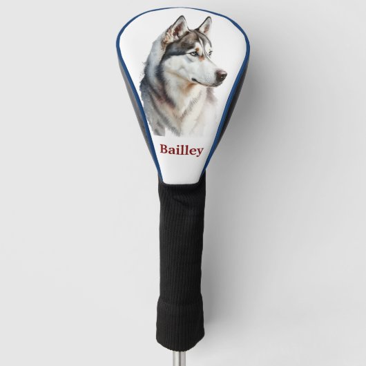 Watercolor Honden Golf Head Cover (Voorkant)
