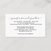 Watercolor Honden Script Monogram Visitekaartje (Achterkant)