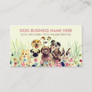 Watercolor Honden Visitekaartje