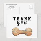 Watercolor hondenbot Aangepaste bedankkaart Briefkaart (Voorkant / Achterkant)