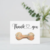 Watercolor Hondenbot Custom Bedankkaart Briefkaart (Staand voorkant)