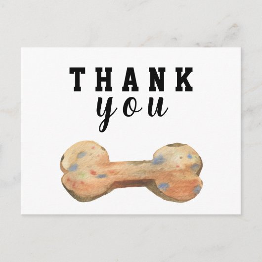 Watercolor hondenboter Custom bedankkaart Briefkaart (Voorkant)