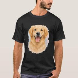 Watercolor Hondenportret T-shirt | Golden Retrieve