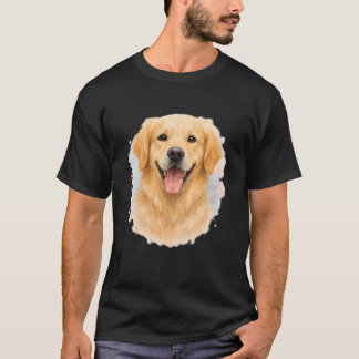 Watercolor Hondenportret T-shirt | Golden Retrieve