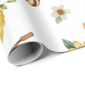 Watercolor Honey Bee Wrapping Paper Cadeaupapier (Rol Hoek)