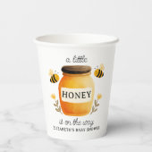 Watercolor Honey & Bees Baby Shower  Papieren Bekers (Achterkant)
