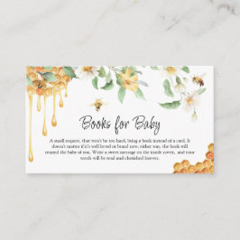 Watercolor HoneyBee Baby Shower Boeken voor Baby Informatiekaartje