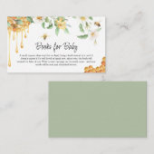 Watercolor Honingbij Baby Shower Boeken voor Baby Informatiekaartje (Voorkant / Achterkant)