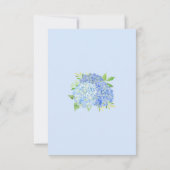 Watercolor Hortensia Blauwe Bloem Bruiloft RSVP Kaartje (Achterkant)