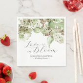 Watercolor Hortensia Bloemen Bruiloft Shower Servet (Insitu)