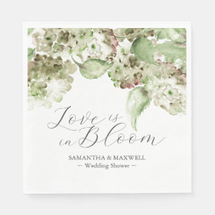 Watercolor Hortensia Bloemen Bruiloft Shower Servet