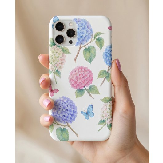 Watercolor Hortensia Bloemen Case-Mate iPhone Case