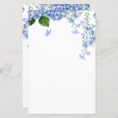 Watercolor Hortensia Briefpapier (Voorkant / Achterkant)