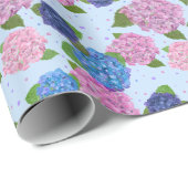 Watercolor Hortensia Inpakpapier (Rol Hoek)