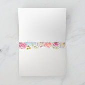 Watercolor Hortensia Moederdagkaart Feestdagen Kaart (Binnen)