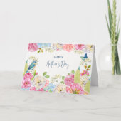 Watercolor Hortensia Moederdagkaart Feestdagen Kaart (Voorkant)