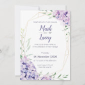 Watercolor Hortensia Uitnodigingen Save the Date (Achterkant)