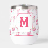 Watercolor Hot Pink Mahjong Cocktails (Voorkant)