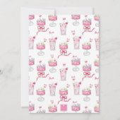 Watercolor Hot Pink Mahjong Cocktails Party Kaart (Achterkant)