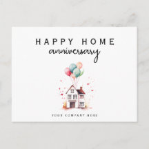 Watercolor Huis Ballonnen Jubileum