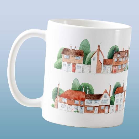 Watercolor Huis Kunst Koffiemok
